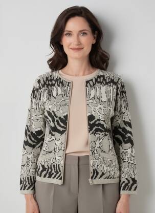 Gilet manches longues col rond beige I.ODENA femme