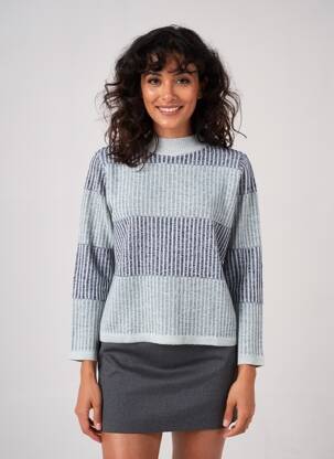 Pull coupe cintrée manches longues gris JUPER femme