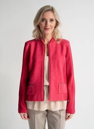 Gilet manches longues stretch rose I.ODENA femme