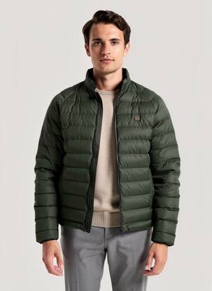 Doudoune manches longues sans capuche vert BILLYBELT homme