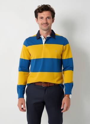 Polo manches longues manches longues jaune FYNCH-HATTON homme