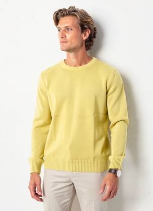 Pull col rond manches longues jaune LEE COOPER homme