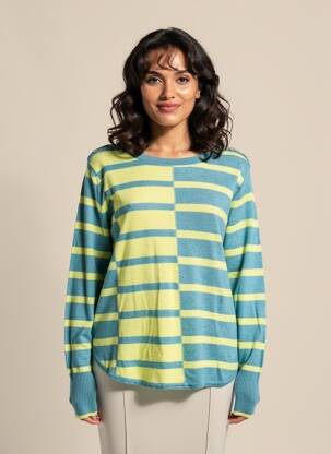 Pull coupe droite manches longues vert WHITE STUFF femme