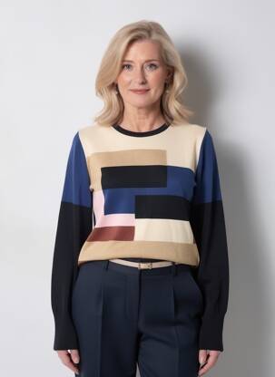 Pull coupe droite manches longues beige ALDO MARTIN'S femme