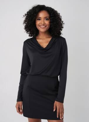 T-shirt manches longues manches longues noir MAJESTIC FILATURES femme