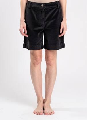 Short fermeture zippée sous rabat avec crochet taille normale noir KANOPE femme