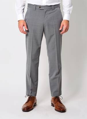 Pantalon chino fermeture zippée sous rabat avec crochet taille normale gris MEYER homme