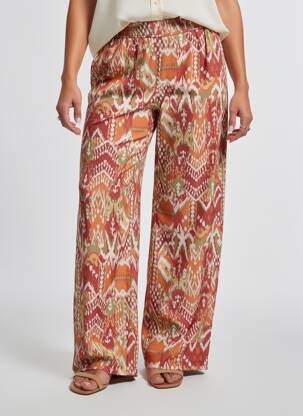 Pantalon large poches orange JULIE GUERLANDE femme