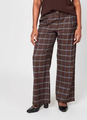 Pantalon droit stretch taille normale marron SURKANA femme