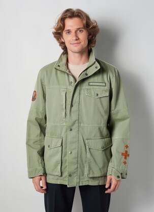 Parka manches longues sans capuche vert HERO SEVEN homme