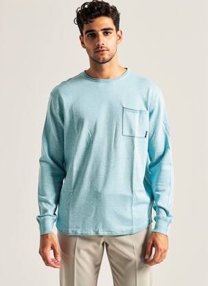 Pull tissage chiné manches longues bleu SCOTCH & SODA homme