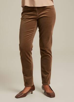 Pantalon slim stretch taille normale marron JOCAVI femme