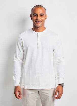 T-shirt coupe droite manches longues blanc ESPRIT homme