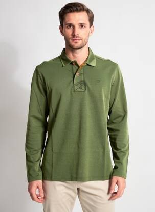Polo manches longues manches longues vert WHITE STUFF homme