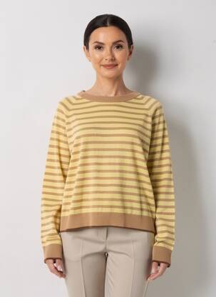 Pull stretch manches longues jaune PENNYBLACK femme