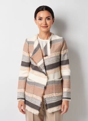 Gilet manches longues maille tricot beige TAIFUN femme