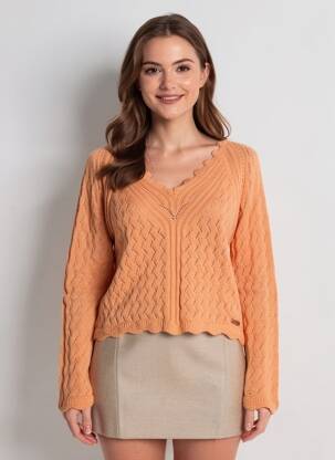 Pull coupe cintrée manches longues orange PEPE JEANS femme