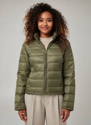 Doudoune manches longues sans capuche vert VILA femme