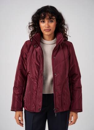 Doudoune manches longues a capuche rouge SPATIAL femme