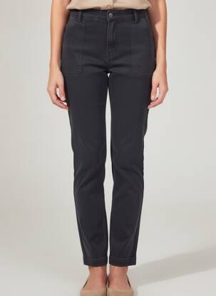 Pantalon slim stretch taille normale gris CAPTAIN TORTUE femme