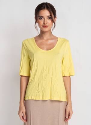 T-shirt stretch manches courtes jaune HAMMER femme