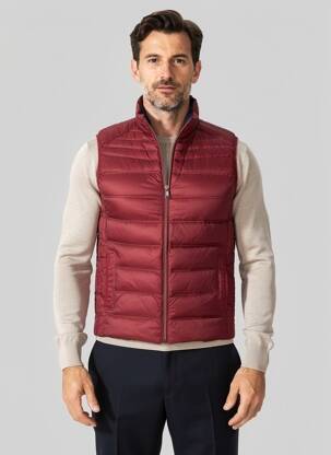 Doudoune poches sans capuche orange DELAHAYE homme