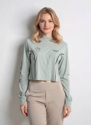 T-shirt manches longues manches longues gris ALTO GIRO femme