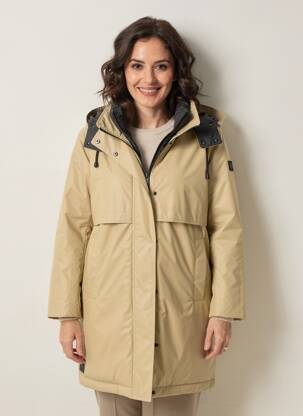 Doudoune manches longues a capuche beige RINO & PELLE femme