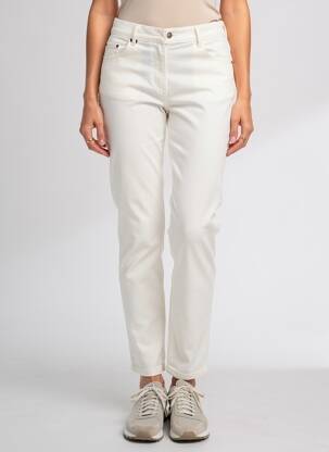 Pantalon slim taille élastique taille normale blanc EAST DRIVE femme