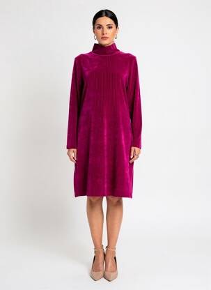 Robe mi-longue manches longues manches longues violet BAKERY LADIES femme