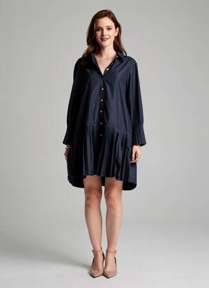 Robe courte manches longues manches longues bleu Y.A.S femme