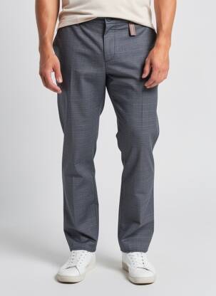 Pantalon chino tissage chiné taille normale bleu ALBERTO homme