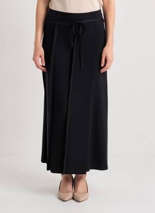 Jupe longue coupe droite noir NIJII femme