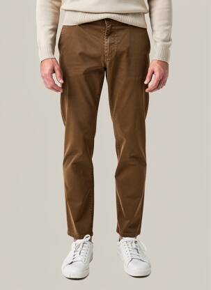 Pantalon chino stretch taille normale marron ALBERTO homme
