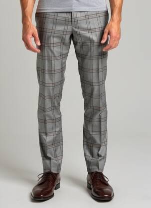 Pantalon slim stretch taille normale gris MEYER homme