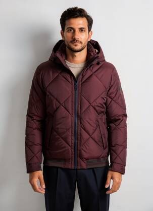 Doudoune manches longues a capuche violet S4 JACKETS homme