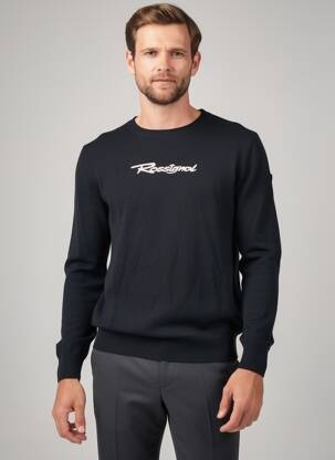 Pull col rond manches longues noir ROSSIGNOL homme