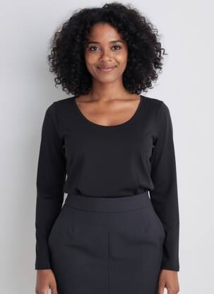 T-shirt manches longues manches longues noir MES SOEURS ET MOI femme