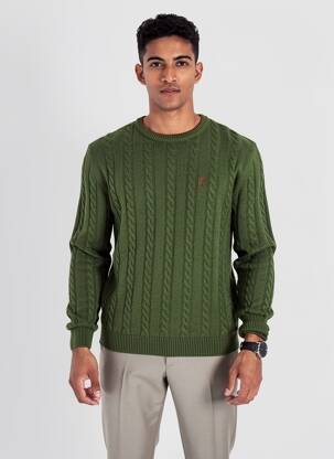 Pull stretch manches longues vert VICOMTE ARTHUR homme
