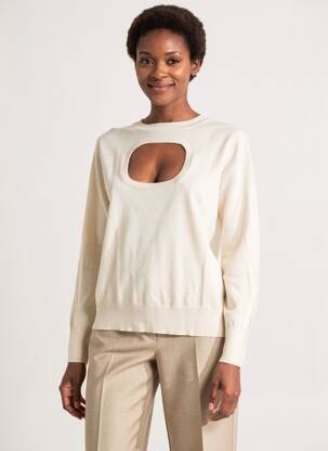 Pull stretch manches longues beige RODIER femme