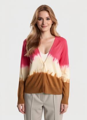 Gilet manches longues coupe cintrée rose NICE THINGS femme