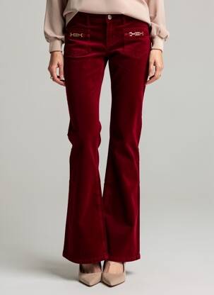 Pantalon flare stretch taille normale rouge GAUDI femme