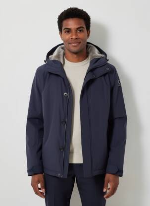 Parka manches longues a capuche bleu SUNS BOARDS homme