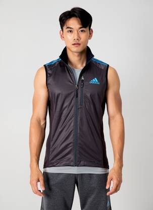 Veste casual col col montant noir ADIDAS homme