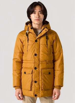 Doudoune manches longues a capuche orange JACK & JONES homme