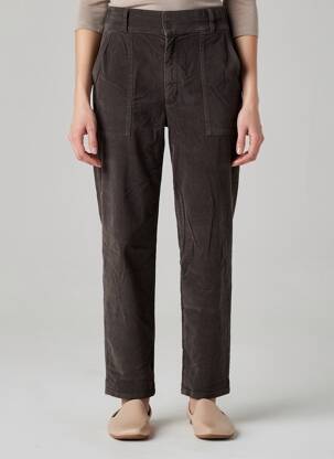 Pantalon droit stretch taille normale gris REIKO femme