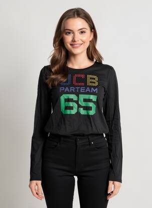 T-shirt manches longues manches longues noir UNITED COLORS OF BENETTON femme