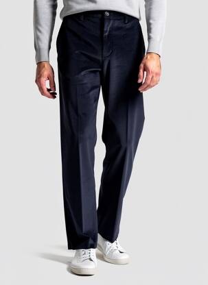 Pantalon droit stretch taille normale bleu PIERRE D'ARLANC homme