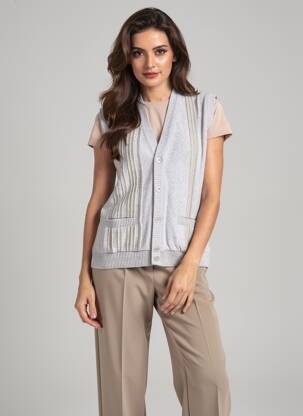 Gilet sans manche coupe cintrée gris LOUIS VICTOR femme