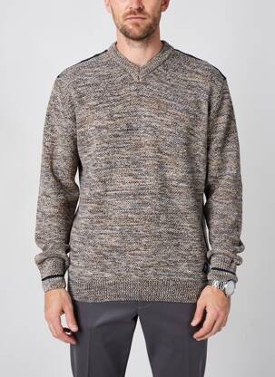 Pull col rond manches longues bleu EASYLINE homme